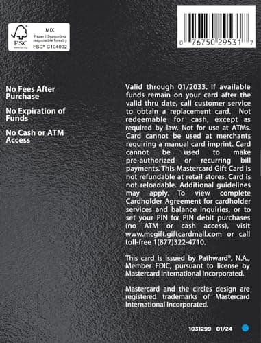 $200 Mastercard Gift Card (plus $6.95 Purchase Fee) - Image 2