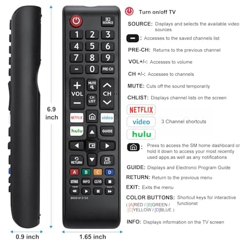 【Pack of 2】 New Universal Remote for All Samsung TV Remote, Replacement Compatible for All Samsung Smart TV, LED, LCD, HDTV, 3D, Series TV - Image 7