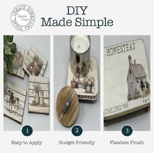 Rub on Transfers for Crafts and Furniture | 3 Design Sheets 6”x 12” | Home Decor Transfers | Furniture and Craft Decals | by Thymeless Designs (Farmhouse) - Image 7