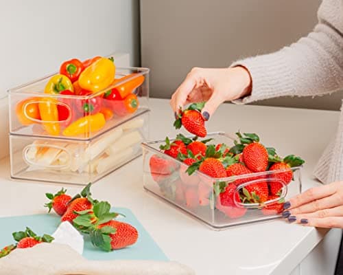 ClearSpace Plastic Pantry Organization and Storage Bins – Perfect for Kitchen/Fridge/ Refrigerator/Cabinet Organizers - 6 Pack - Image 3