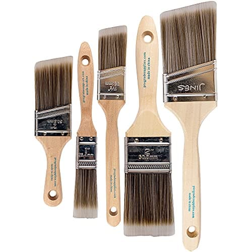 Pro Grade, Paint Brushes, 5-Piece, Paint Brush Set: Flat & Angle Brushes for Latex and Oil Paints, Stains, Interior & Exterior Home Improvement - Image 8
