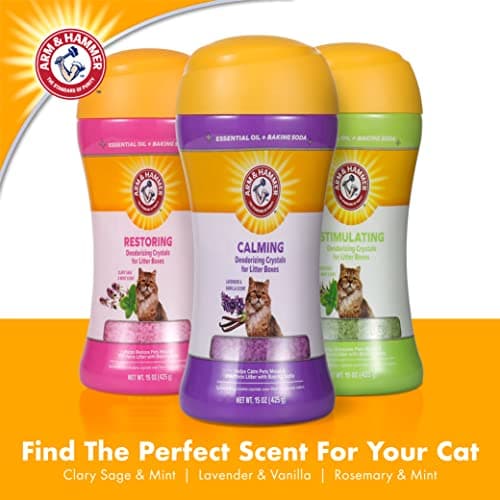Arm & Hammer Restoring Cat Litter Box Deodorizing Crystals, Clary Sage & Mint Scent - Cat Smell Eliminator for Home, Odor Control, Cat Litter Crystals, Cat Essentials, 15 Ounce - Image 5