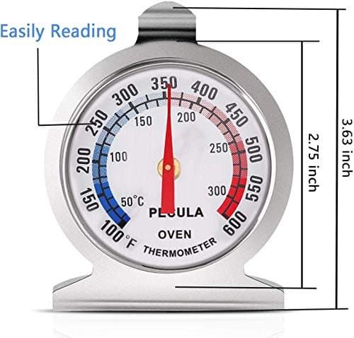 Oven Thermometer 50-300°C/100-600°F, Oven Grill Fry Chef Smoker Analog Thermometer Instant Read Stainless Steel Kitchen Cooking Thermometer - Image 2
