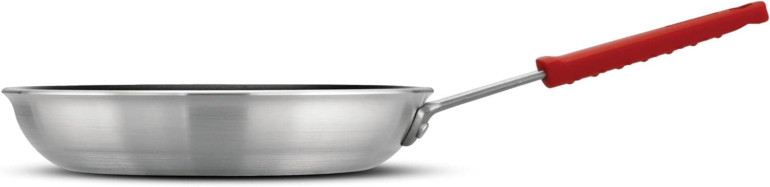 Tramontina Professional 10-Inch Non Stick Frying Pan, Heavy-Gauge Aluminum Skillet with Reinforced Nonstick Coating, Red Handle, Dishwasher and Oven Safe Nonstick (Red handle) 10 Inch - Image 3