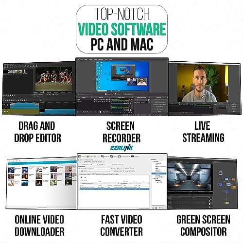 Video Editing Software Pack | Editor, YouTube Downloader, MP3 MP4 Converter, Green Screen App | 10K Transitions for Premiere Pro and Sound Effects | Windows and Mac 64GB USB - Image 4
