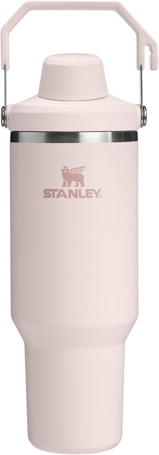 Stanley IceFlow 2.0 Fast Flow Tumbler with Handle 40 oz | Twist On Angled Spout Lid | Leakproof Water Bottle | Insulated Stainless Steel | BPA-Free | Rose Quartz 40 oz Rose Quartz - Image 2