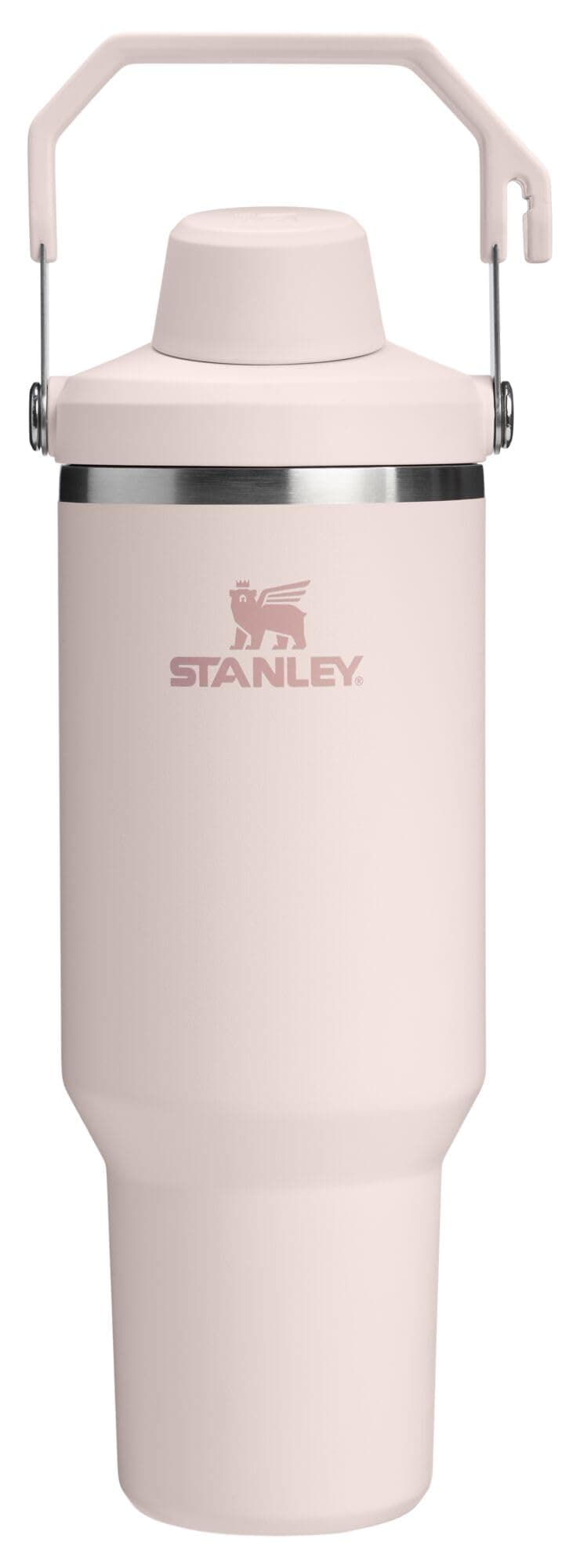 Stanley IceFlow 2.0 Fast Flow Tumbler with Handle 40 oz | Twist On Angled Spout Lid | Leakproof Water Bottle | Insulated Stainless Steel | BPA-Free | Rose Quartz 40 oz Rose Quartz