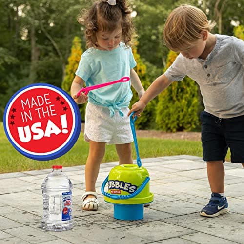 Little Kids Bubbles by Fubbles| Made in The USA |64oz Non Toxic Bubble Solution |Bubble Refill for Bubble Machines and Toys, Clear,12381 - Image 2