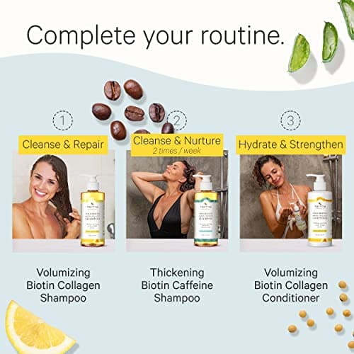 Tree to Tub Volumizing Hair Thickening Shampoo - Biotin, Collagen, Sulfate-Free Argan Oil Shampoo with Wild Soapberries and Sicilian Lemon Tea Tree Oil for Women & Men - Image 4