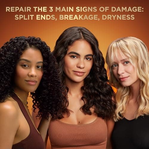 Garnier Whole Blends Honey Treasures Repairing Shampoo, Conditioner + Miracle Nectar Leave-In Set for Dry, Damaged Hair (3 Items), 1 Kit (Packaging May Vary) - Image 3
