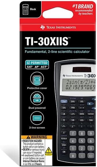 Calculadora Científica Texas Instruments TI-30XIIS, Negra con Acabados Azules (30XIIS/TBL/1L1/BK) Azul Oscuro - Image 5