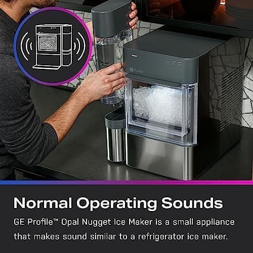 GE Profile Opal 2.0 XL with 1 Gallon Tank, Chewable Crunchable Countertop Nugget Ice Maker, Scoop included, 38 lbs in 24 hours, Pellet Ice Machine with WiFi & Smart Connected, Stainless Steel - Image 10