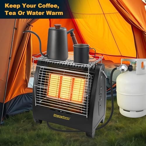 MOZODAWN Propane Heater Indoor Outdoor, 15000 BTU Portable Buddy Heater Stove with 3 Heating Modes, ODS And Tip-Over Safety Protection for Garage, Camping, Yards, Patio - B - Image 4