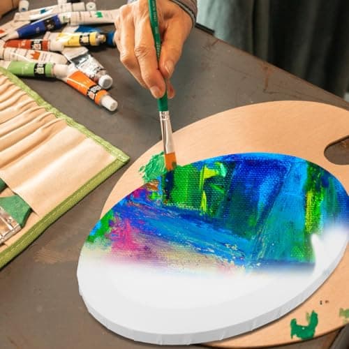 15.33 * 11.79Inch Oval Canvases for Painting,Oval Framed Canvas Blank Art Board Panels for Acrylic and Oil Painting Home Office Decor - Image 3