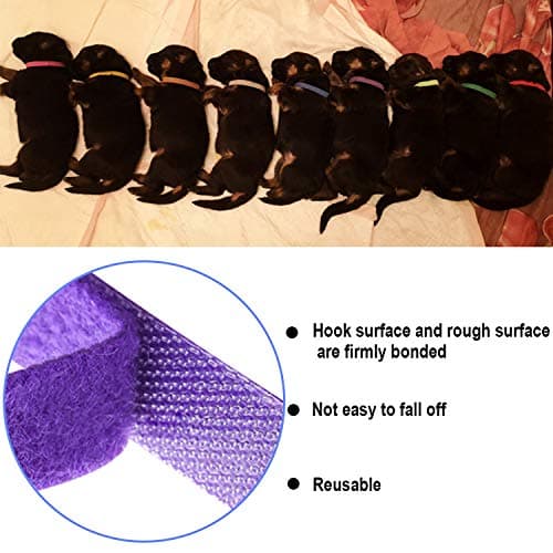 15 Pcs Puppy Whelping Collars Newborn Pet Collars Double-sided Soft Adjustable ID Bands Puppy Id Collars for Newborn Pet Dog Cat 15 Colors - Image 4