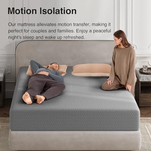 Novilla King Size Mattress, 12 Inch Memory Foam Mattress King for Cool Night Sleep & Pressure Relief, Thermally Balanced Foam Mattresses For Heat Dissipation, CertiPUR-US Certified Mattresses in a Box - Image 7