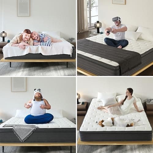 VERYOK Hybrid Mattress Queen Size, 12 Inch Soft Queen Size with Hybrid Bed Mattress in a Box Pressure Relief, Cooling Farbic, Motion Isolation & Edge Support - Image 7