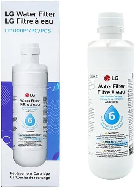 LG LT1000P - 6 Month / 200 Gallon Capacity Replacement Refrigerator Water Filter (NSF42, NSF53, and NSF401) ADQ74793501, ADQ75795105, AGF80300704, or AGF80300705 White 1 Pack - Image 2