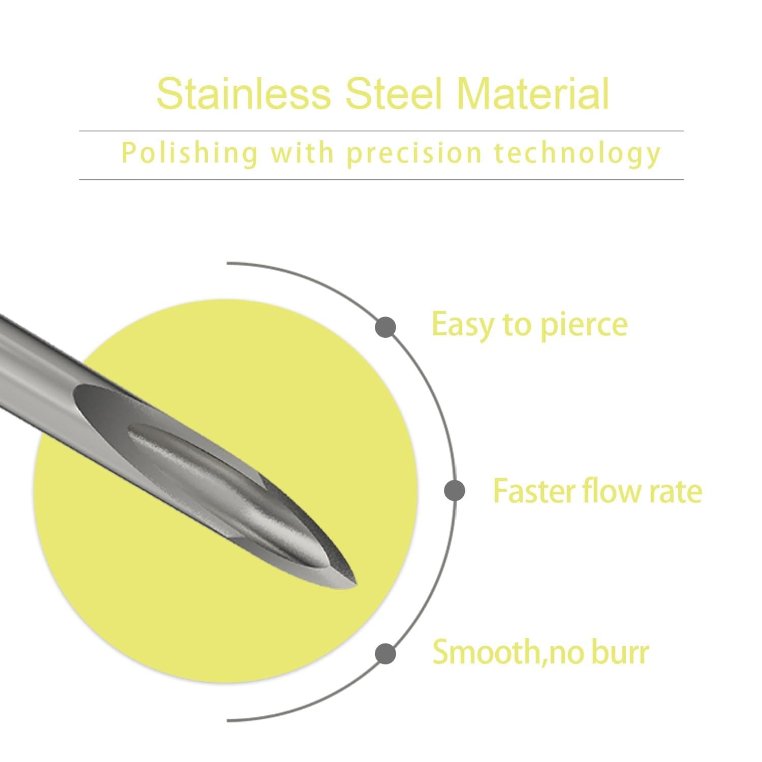 30 Gauge 1 Inch Needle: 100 Pcs Luer Lock Needles - Individually Sealed Packages (30G) 30Ga-1 inch - Image 4