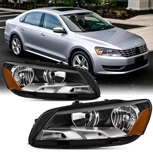 Reinko Headlights Assembly For 2012 2013 2014 2015 Volkswagen Passat Headlights, for 12-15 VW Passat Head Lamps Set Halogen Pair OEM style - Image 9