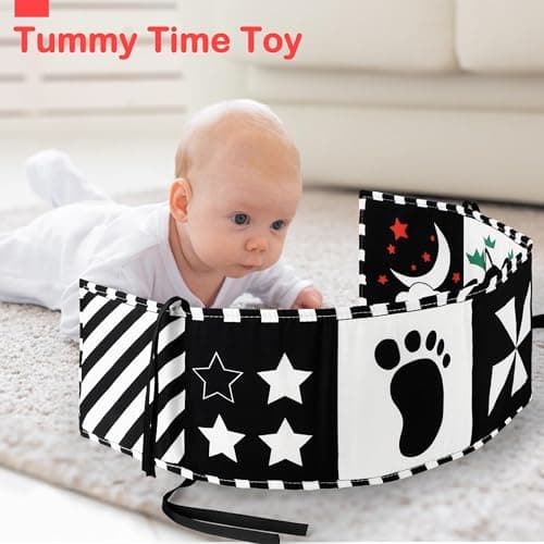 URMYWO Black and White Baby Toys, Tummy Time High Contrast Newborn Toys 0-3 Months, Soft Baby Book, Visual Stimulation Montessori Sensory Infant Toys 0-6-12 Months, Shower Gift for Boys Girls - Image 7