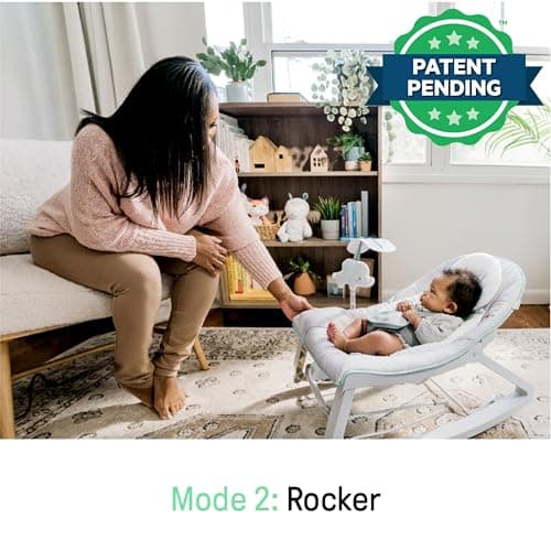 Ingenuity Keep Cozy 3-in-1 Grow with Me Vibrating Baby Bouncer, Seat & Infant to Toddler Rocker, Vibrations & -Toy Bar, 0-30 Months Up to 40 lbs (Weaver) - Image 6