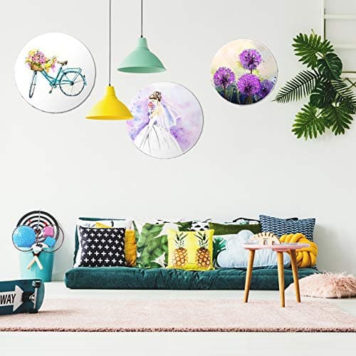 6 Pieces Round Painting Canvas Blank Round Shaped Paint Board Canvas Stretched Primed Decoration Boards for Painting for Students Artist Hobby Painters Beginners - Image 7