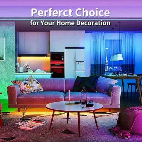 Tenmiro Led Lights for Bedroom 100ft (2 Rolls of 50ft) Music Sync Color Changing Strip Lights with Remote and App Control RGB Strip, for Room Home Party Decoration - Image 6