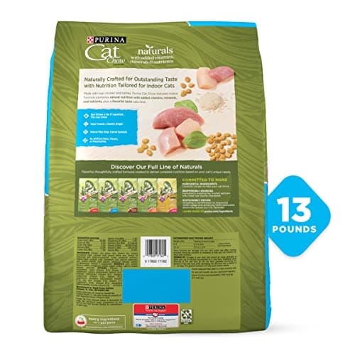 Purina Cat Chow Hairball, Healthy Weight, Indoor, Natural Dry Cat Food, Naturals Indoor - 13 lb. Bag - Image 6
