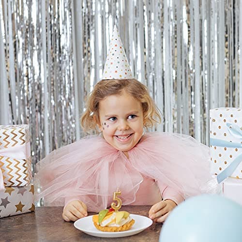 2 Pack Foil Curtain Backdrop Silver Metallic Tinsel Foil Fringe Curtains Photo Booth Props for Birthday Wedding Engagement Baby Shower Bachelorette Christmas Holiday Celebration Party Decorations - Image 2