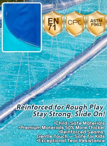 Slip and Water Slide for Kids and Adults Backyard 22ft with Extra-Large Inflatable Guard Rails and Dual Way Water Sprayers,Heavy Duty and Extra Long Design with Two Inflatable Bodyboards. - Image 5