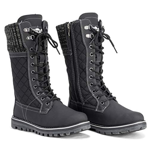 POLAR Womens Winter Thermal Snow Outdoor Warm Mid Calf Waterproof Durable Boot - Black - US5/EU36 - YC0376 - Image 6