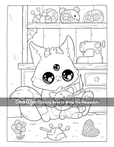 Creepy Cutie: Coloring Book for Adults and Teens Featuring Goth Kawaii and Spooky Cute Creatures of All Kinds and Many More - Image 4