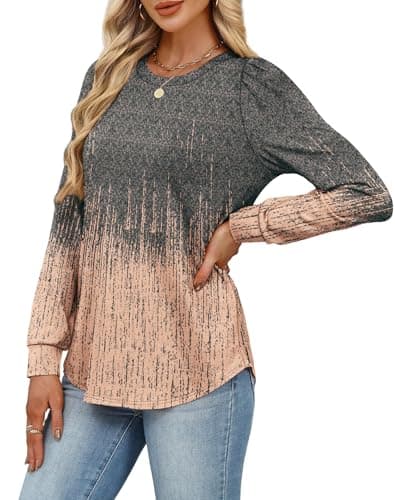 Alaroo Long Sleeve Shirts Boho Clothes for Women Tunic Tops Fall Fashion Outfits 2025 Print 8 XL - Image 4