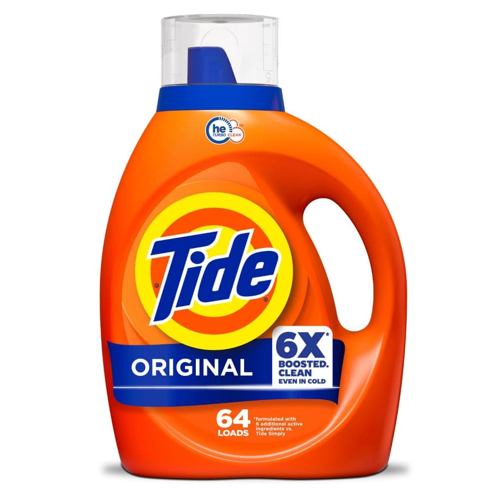 Tide Liquid Laundry Detergent, Original Scent, 80 fl oz, 64 Loads, Boosted Clean Even in Cold Water with Concentrated Washing Soap 80 Fl Oz (Pack of 1)
