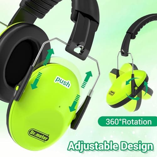 Dr.meter Ear Muffs for Noise Reduction: 27.4SNR Noise Cancelling Headphones for Kids Adults, EM100 Adjustable Hearing Protection Earmuffs for Monster Jam, Autism Sensory, Concerts, Fireworks - Image 2
