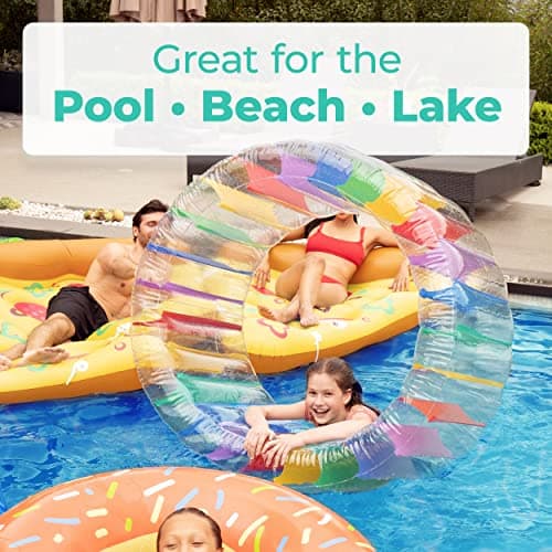 Greenco Giant Inflatable Pool Float, 52"x52" Lounger, Inflatable Raft for Pool, Lake, Beach Parties, Swimming Pool Accessories, Lake Floats, Summer Fun Pool Toys for Adults & Kids - PVC Material - Image 3
