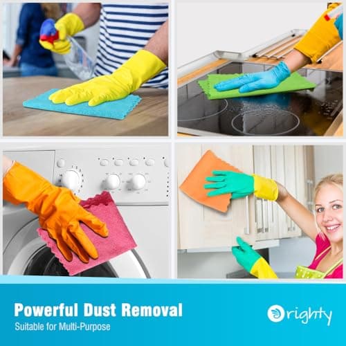 Orighty Microfiber Cleaning Cloth 24 Pack, Highly Absorbent Cleaning Supplies, Lint Free Cloths for Multiple-use, Powerful Clean Rags for House, Kitchen, Car Care (Multi-Color) 11.5 x11.5 inch - Image 6