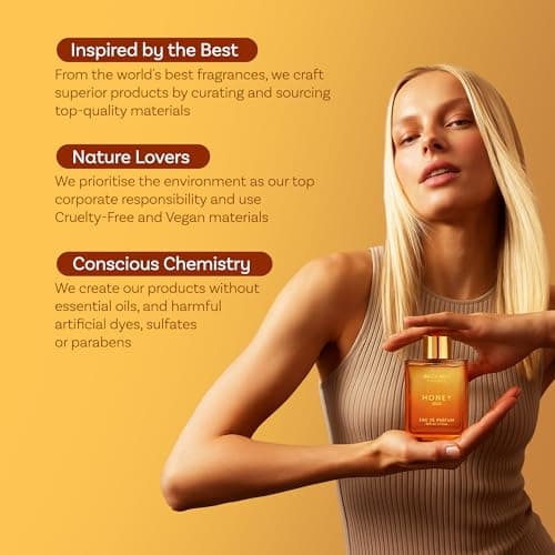 BellaVita Luxury Honey Oud Eau de Parfum (3.4 fl. oz.) | Patchouli, Vanilla, Bergamot, Floral & Spicy + Made with Clean & Vegan Essentials Oils + Cruelty Free | Long-Lasting Unisex Fragrance - Image 6
