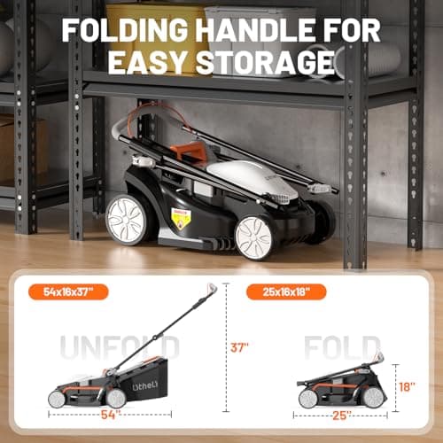 Litheli Cordless Lawn Mower 13 Inch, U20 Handy+ 20V Electric Lawn Mowers for Garden, Yard and Farm, 5 Heights Adjustment, Light Weight,4.0Ah Portable Battery Included - Image 6
