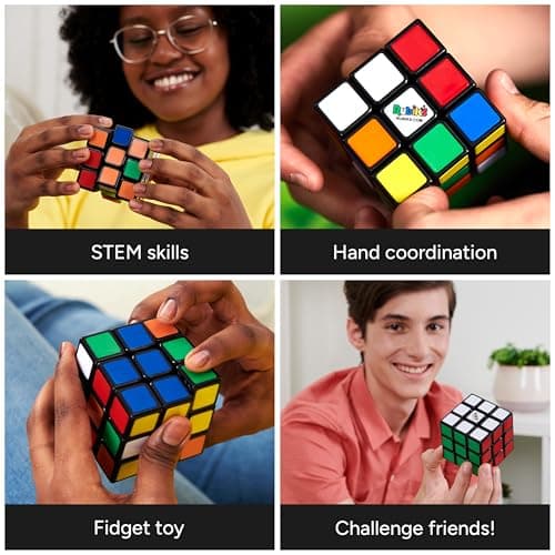 Rubik's Cube, The Original 3x3 Cube, Problem-Solving Brain Teaser, Color-Matching Puzzle, Fidget Toy & Sensory Puzzle, for Ages 8 & Up - Image 5