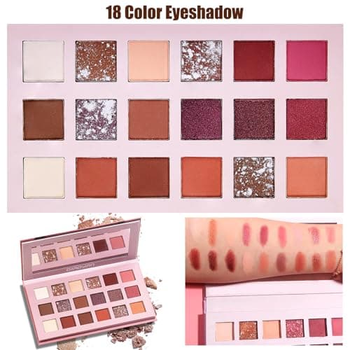 All in One Makeup Kit for Women Full Kit, Make Up Gift Set for Women, Makeup Essential Bundle Includes Foundation Face Primer Eyeshadow Contour Palette Lipstick Eyeliner Mascara Cosmetic Brush Set - Image 7