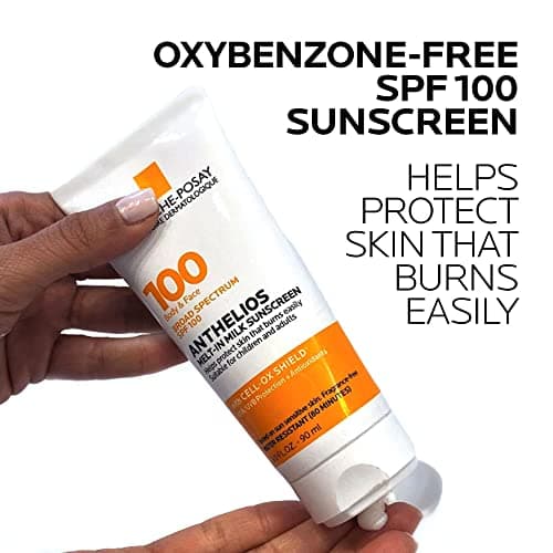 La Roche-Posay Anthelios Melt-In Milk Sunscreen SPF 100, Sunscreen For Body & Face, Broad Spectrum SPF + Antioxidants, Oil Free, For Sun Sensitive Skin, Oxybenzone Free - Image 2