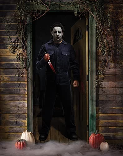 Spirit Halloween Michael Myers Door Cover | Officially Licensed | Halloween Décor | Horror Décor | Home Décor