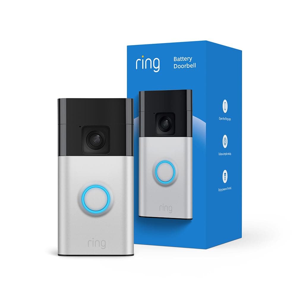 Ring Battery Doorbell (newest model), Home or business security with Head-to-Toe video, Live View with Two-Way Talk, and Motion Detection & Alerts, Satin Nickel Satin Nickel 1 Doorbell - Image 3