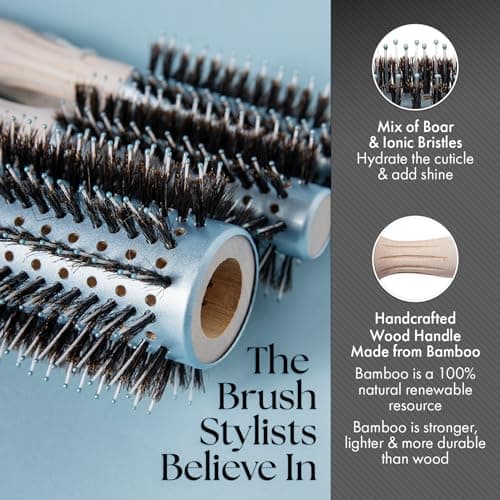 Amazon.com: Olivia Garden EcoHair Combo Vent Round Bamboo Hair Brush EH-COV44 (3") : Beauty & Personal Care - Image 8