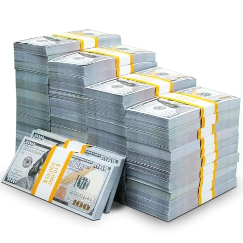 HANSELY Prop Money 1000Pcs Copy Money Movie Money Play Money Number Learning Education Toys for Girls Boys,Videos, Christmas, Birthday Parties, Weddings and Holiday