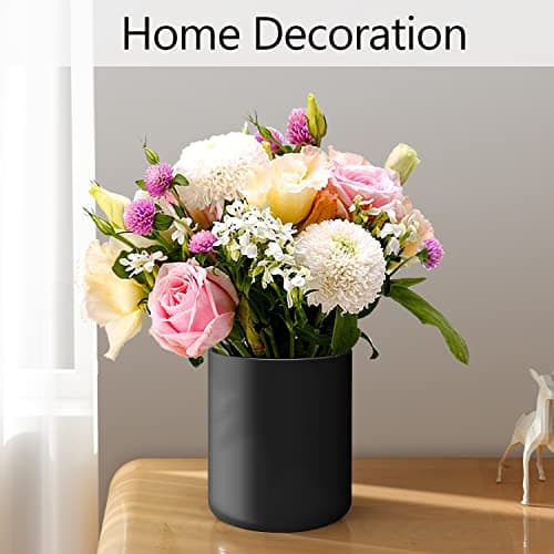 LATCHHOOK Black Kitchen Utensil Holder for Countertop, Matte Ceramic Utensils Crock for Kitchen Counter-top, Modern Spatula Holder, Cooking Utensil Holder Easy to Clean for Farmhouse 4.5×6.4 IN - Image 4