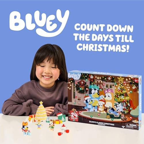 Bluey Toys for Girls and Boys, 24 Days of Surprises, Kids Advent Calendar w/Accessories, Stickers & Mini Christmas Tree - Image 2