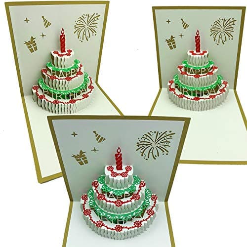 Akeydeco 3D Pop Up Birthday Cards,Warming LED Light Birthday Cake Music Happy Birthday Card Postcards Pop Up Greeting Cards Happy Birthday Cards Best for Mom,Wife,Sister,Boy,Girl,Friends 1 Pack - Image 4